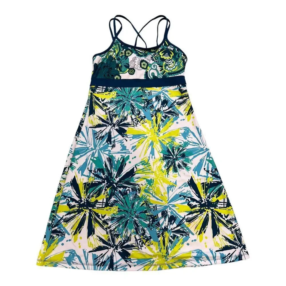 Prana Athletic Pattern Sundress w/ Built In Bra